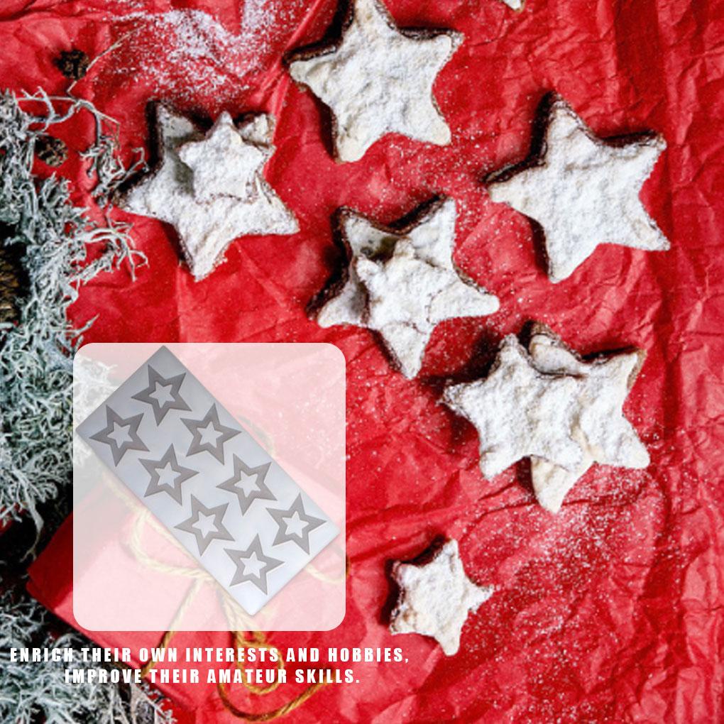 Hot DIY 3D Bentuk Bintang Alat Dekorasi Kue Cupcake Cetakan Coklat Decor Muffin Pan Baking Stensil
