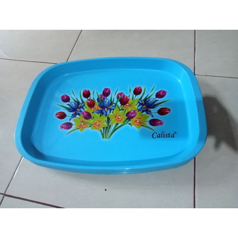 nampan plastik motif bunga