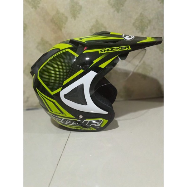 Terlaris Helm Semi Cross Black/Ijostabilo