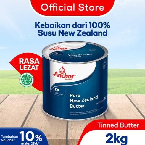 

Anchor Mentega (Butter) Asli New Zealand Salted 2kg TERLARIS TERPERCAYA ORIGINAL