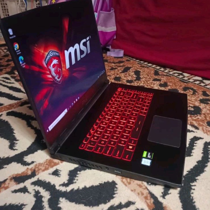 LAPTOP MSI GAMING GF63 Thin Cor i5-9300H Ram 16GB/SSD 256GB+ HDD 1TB GTX1650Ti 4GB