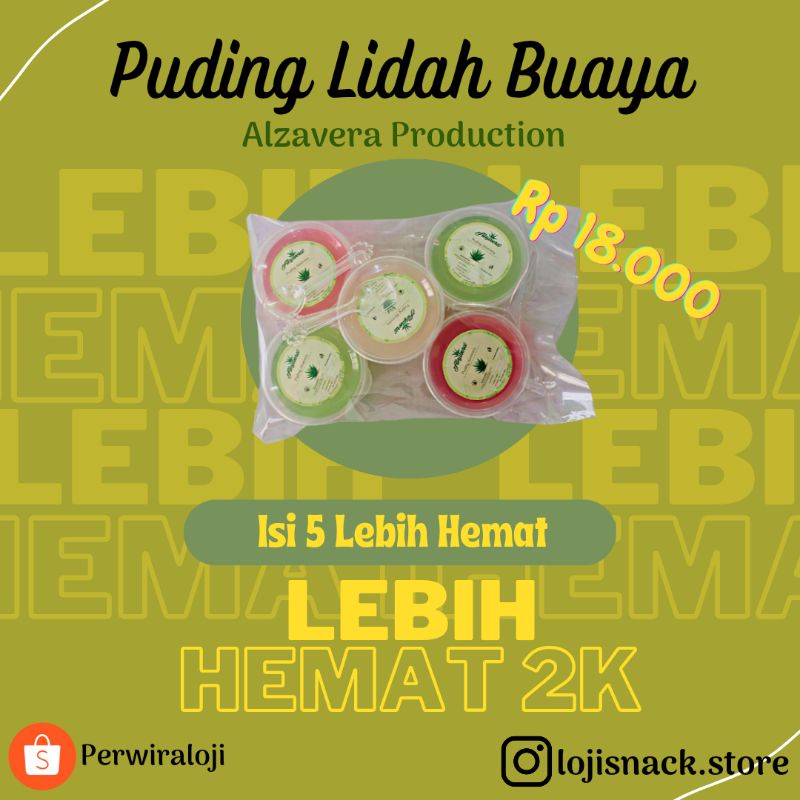 

NEW Puding Lidah Buaya Alzavera isi 5