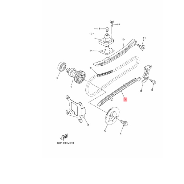 karet lidah tensioner bawah xeon rc gt aerox 125 original ygp 1LB-E2231-00