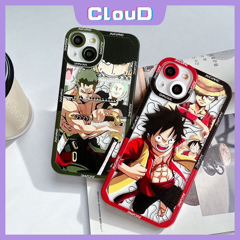 Oppo A17 A15 A96 A77s A74 A5 A57 A9 A94 A95 A55 A15s A12E A12 A7 A17k A5S A54 A76 A3S A16 A16K A31 A1K Reno 74f 6 5F 7Z Anime One Piece Kartun Luffy Zoro Mata Sudut Sarung