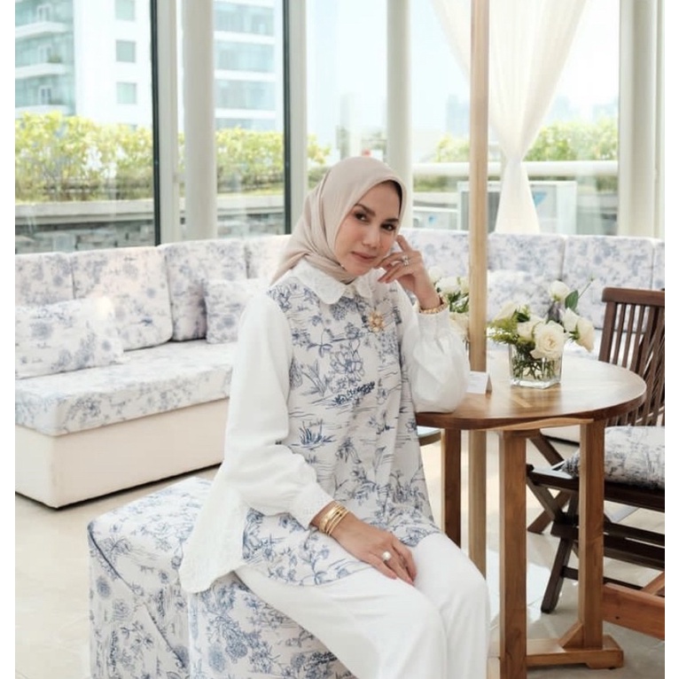 tudejul bloom shirt vanillahijab [READY IVORY L] resmi store Vanillahijab