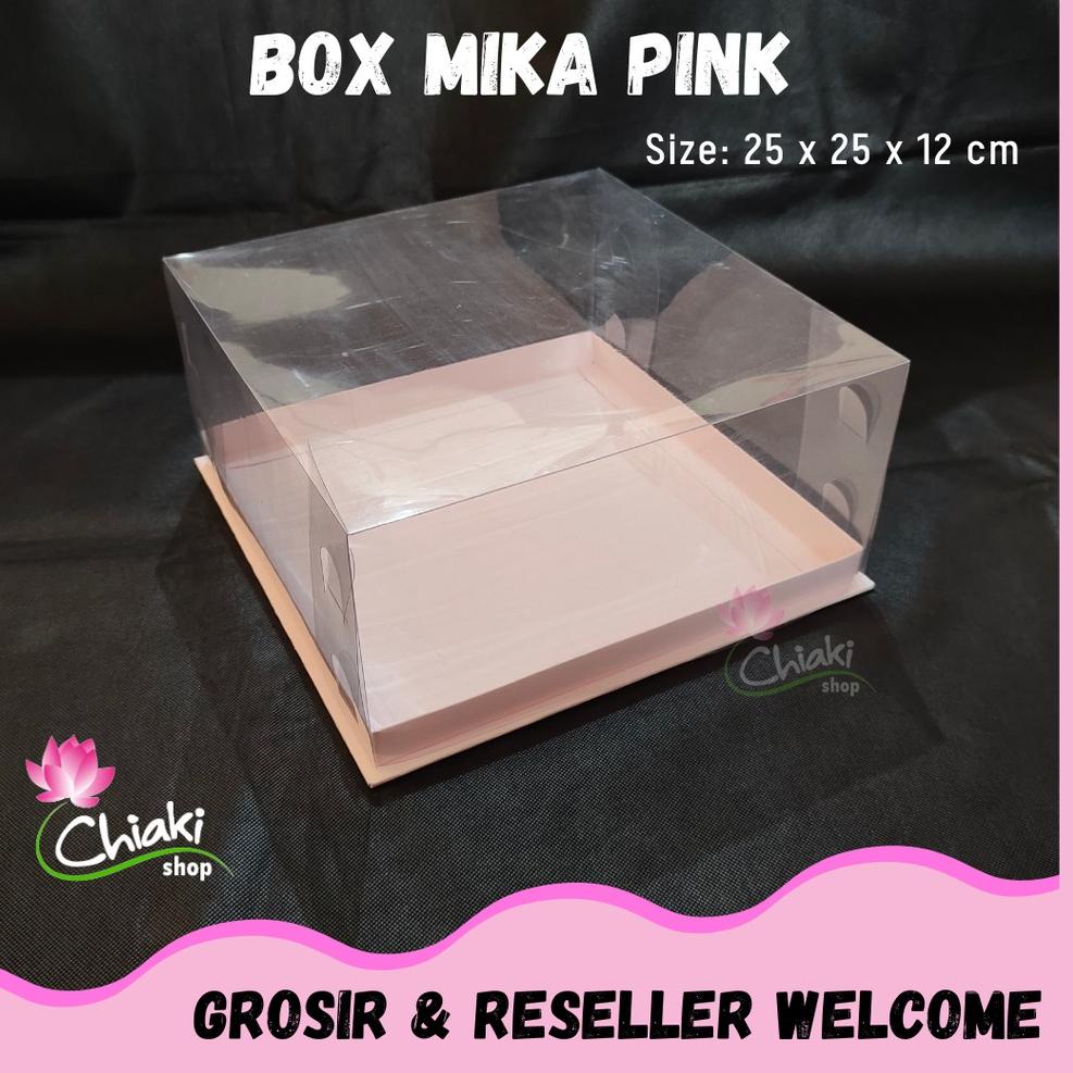 

I(1T✪) Box Mika PINK Uk 25 x 25 x T. 12 cm Cupcake isi 9 Cake Pudding Tart Dus Emas Karton Tebal CHIAKI paling laris