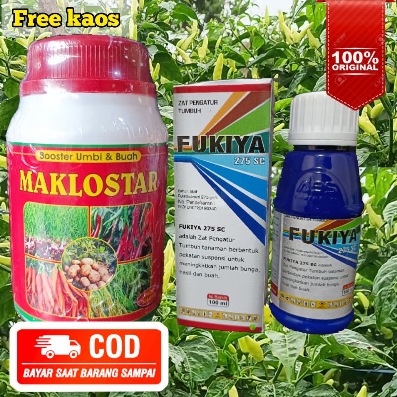 FUKIYA 275 SC 100 ML+ Maklostar 500 GRAM nutrisi paket bunga &buah