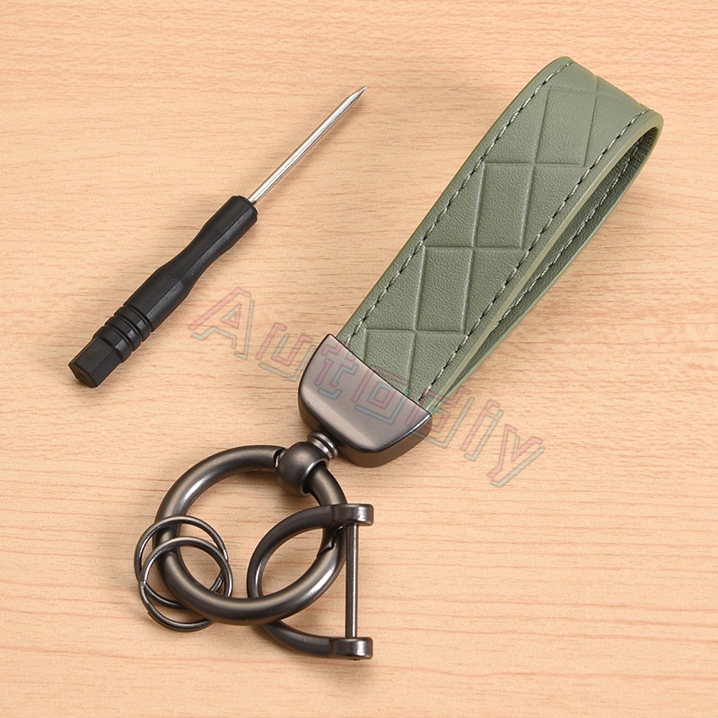 Kreatif Tangan Tali Gantungan Kunci Gantungan Kunci Sederhana Liontin Kulit Gantungan Kunci Wanita Pria Emas Perak Gesper Gantungan Kunci Mobil Rantai Holder Keyfob