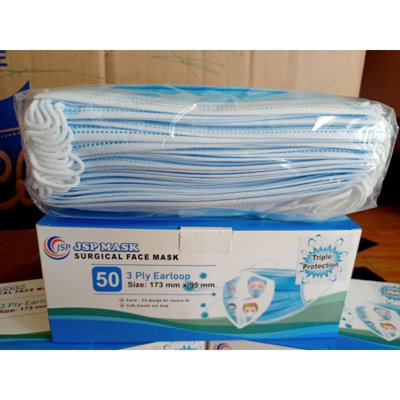 Masker 3 ply Masker Medis 3ply Masker 3 Ply Earloop Surgical - Biru jsp