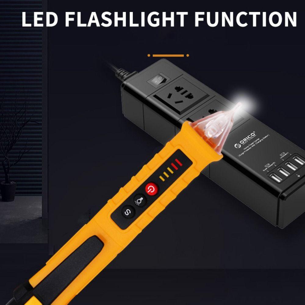 Solighter AC/DC Voltage Detector Test Pensil Non-Kontak Sensor Listrik 12V-1000V Tester Elektrik