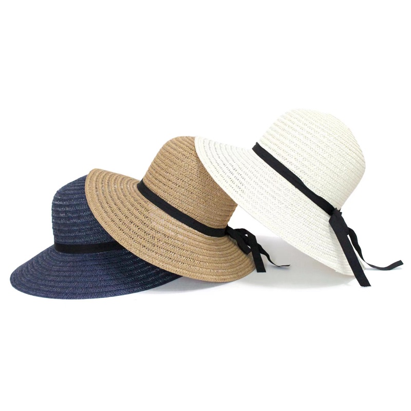 Topi Pantai Bahan Jerami Wanita Import - Topi Pantai Wanita Pelindung UV - Summerhat Pantai