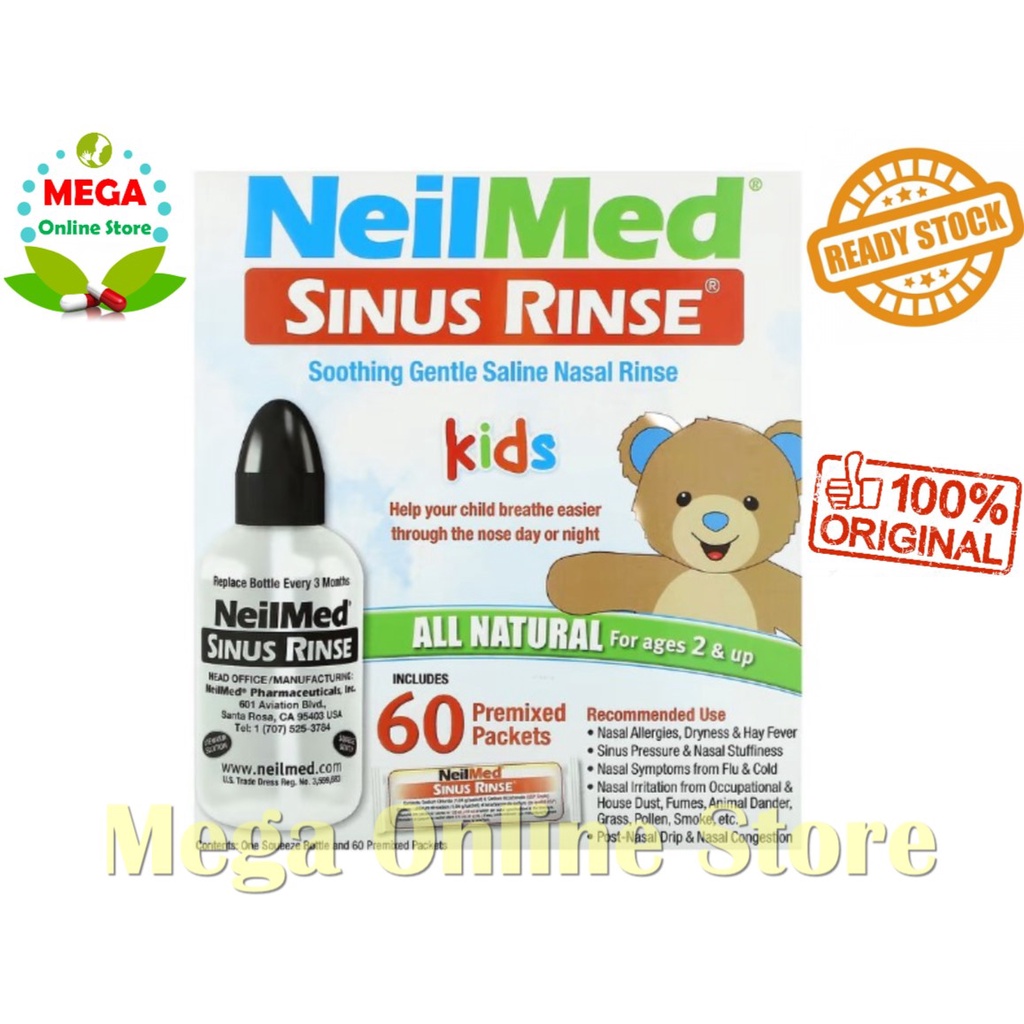 Neilmed Sinus Rinse Kids - Bottle + 60 Sachets