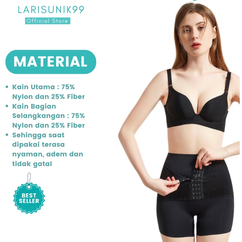 Celana Dalam Wanita Seamless Pendek Korset Pelangsing Perut Buncit Bawahan Pakaian Dalam Pengangkat Bokong Hotpants Body Shaper Elastis Melar Anti Begah Korset Slimming Peramping Perut Celana Pelangsing Kancing Import Premium Original