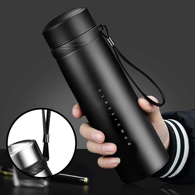 GSi8 Jinwang Botol Minum Termos Stainless Steel Water Bottle 1100ml 8722-e Black Or-i