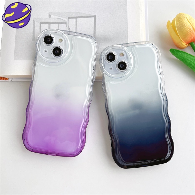 Soft Case TPU Warna Gradasi Untuk IPhone 14 13 12 11 Pro Max X XS XR Max 7 8 14 Plus