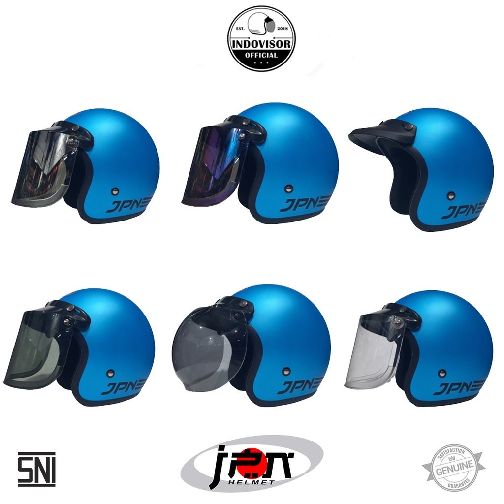 Helm JPN Warna Ice Blue Doff