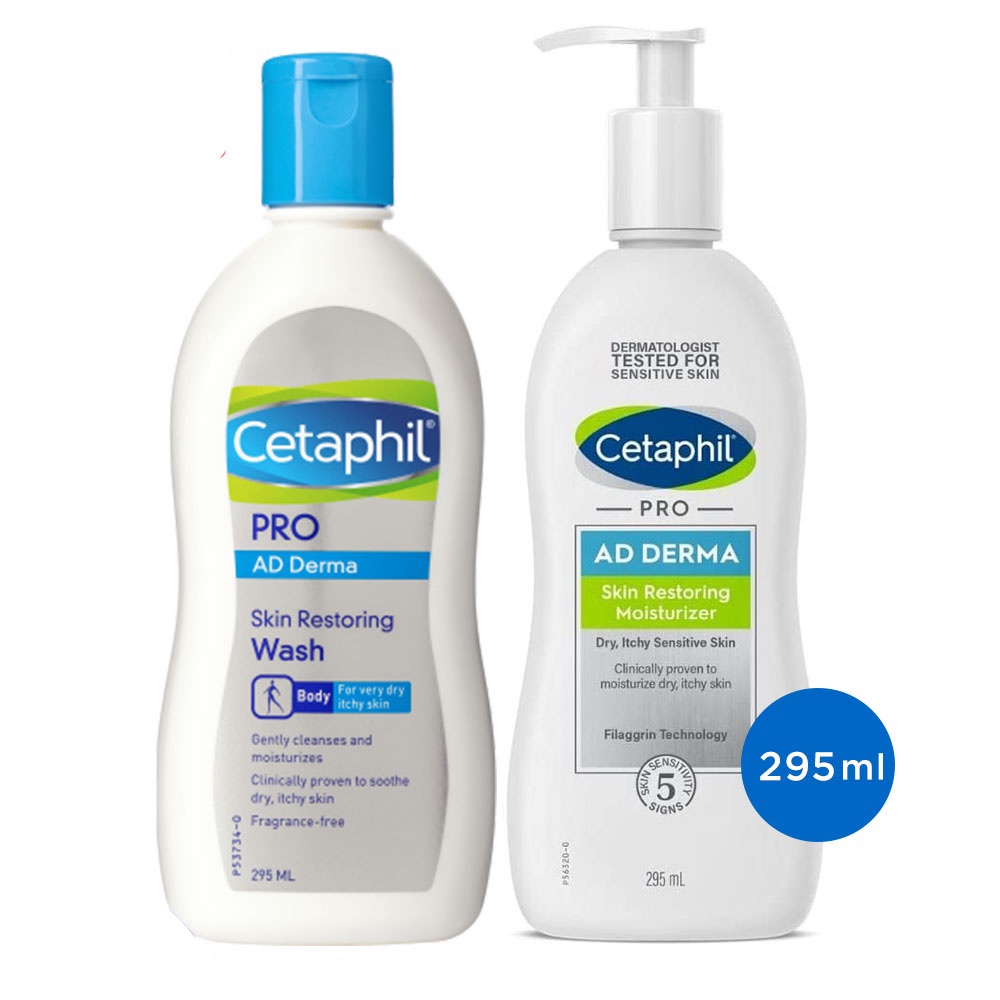 Cetaphil Pro Ad Derma Skin Restoring Wash / Moisturizer -JB