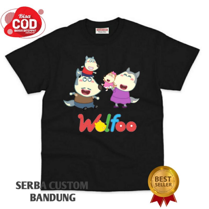 Kaos/Baju Anak Wolfoo Family Bahan Premium