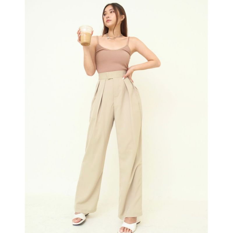 G21 Giana Pants Celana Kulot  Panjang Highwaist Wanita Casual Import Premium Quality