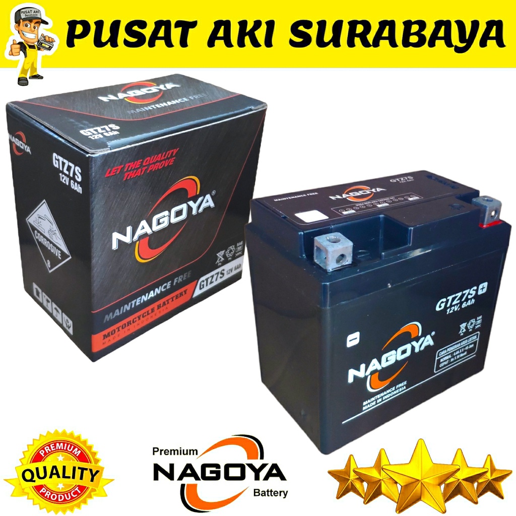 THE BEST PRODUK NAGOYA GTZ7S 6 AMPER AKI KERING MOTOR FAZZIO GSX R150 NEW NMAX BEAT ESP ISS MTZ6S YTZ6V GTZ6S
