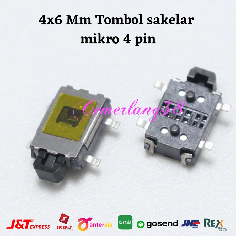 4*6Mm SMD 4 pin tombol sakelar mikro 4x6 mm 4P tombol saklar kura-kura