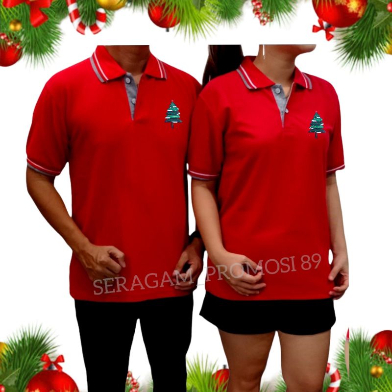 KAOS NATAL DEWASA SABLON S M L XL XXL / KAOS KERAH NATAL KELUARGA / POLO SHIRT MERRY CHRISTMAS / KAOS NATALAN PRIA DEWASA / KAOS NATAL MOTIF POHON CEMARA / KAOS SERAGAM NATALAN / KAOS NATAL BISA COD / KAOS NATAL GRATIS ONGKIR