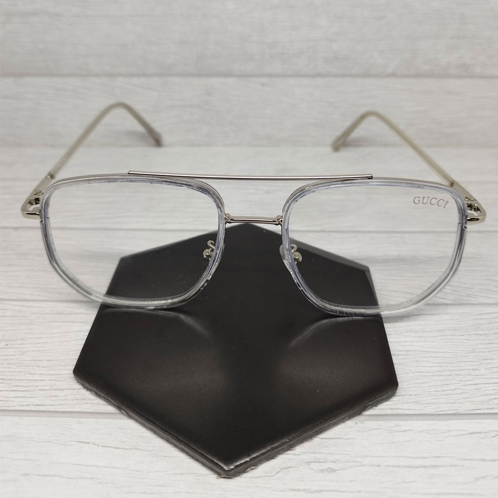 Kacamata Lensa Photocromic Ala Raffi Ahmad dan Nagita Frame Kotak Besar Korea Retro Style Pria wanita