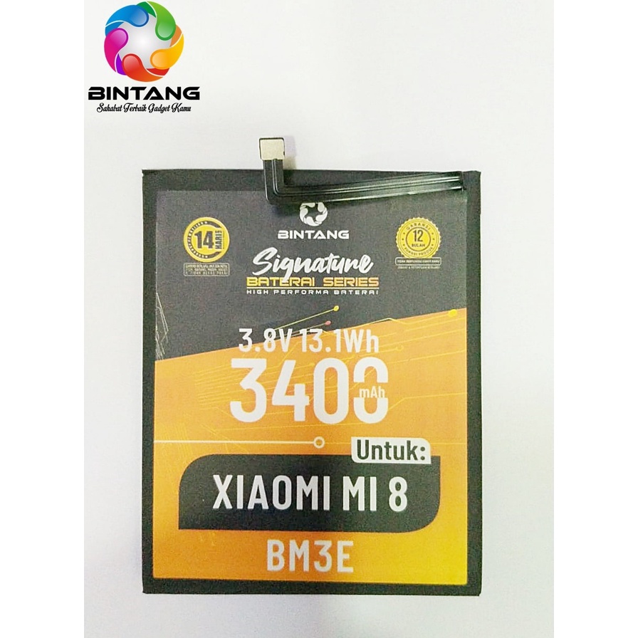 BATERAI BINTANG SS XIAOMI MI 8 BM3E