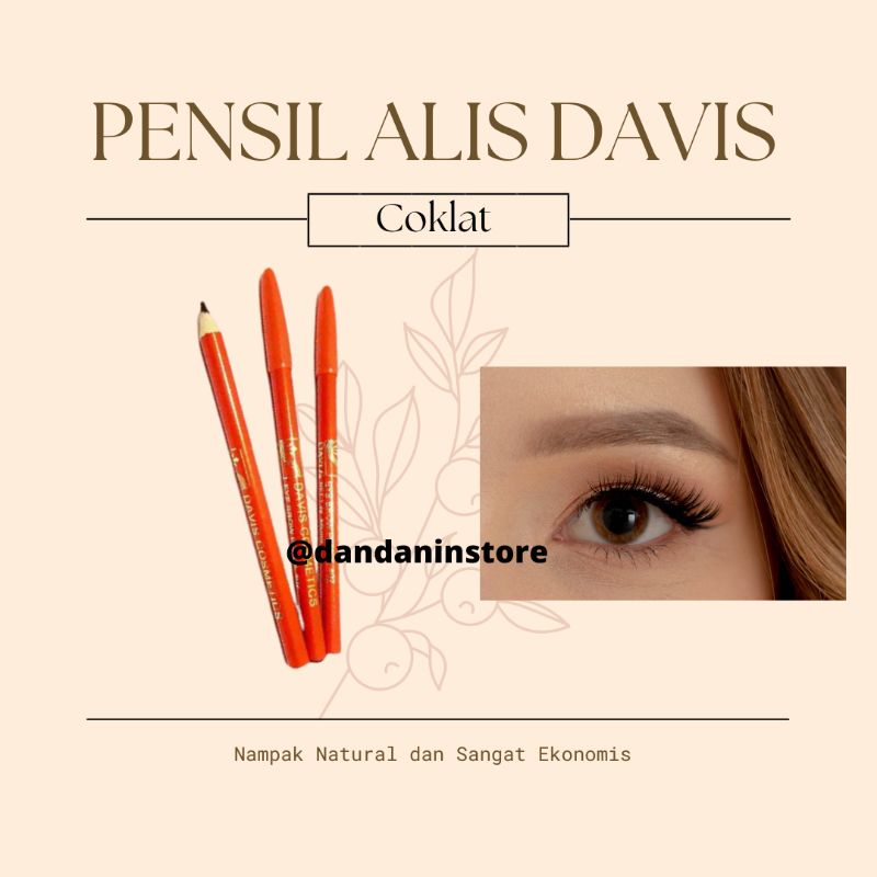 Pensil Alis Davis Coklat Murah Selusin isi 12pcs Original Eyebrow BPOM