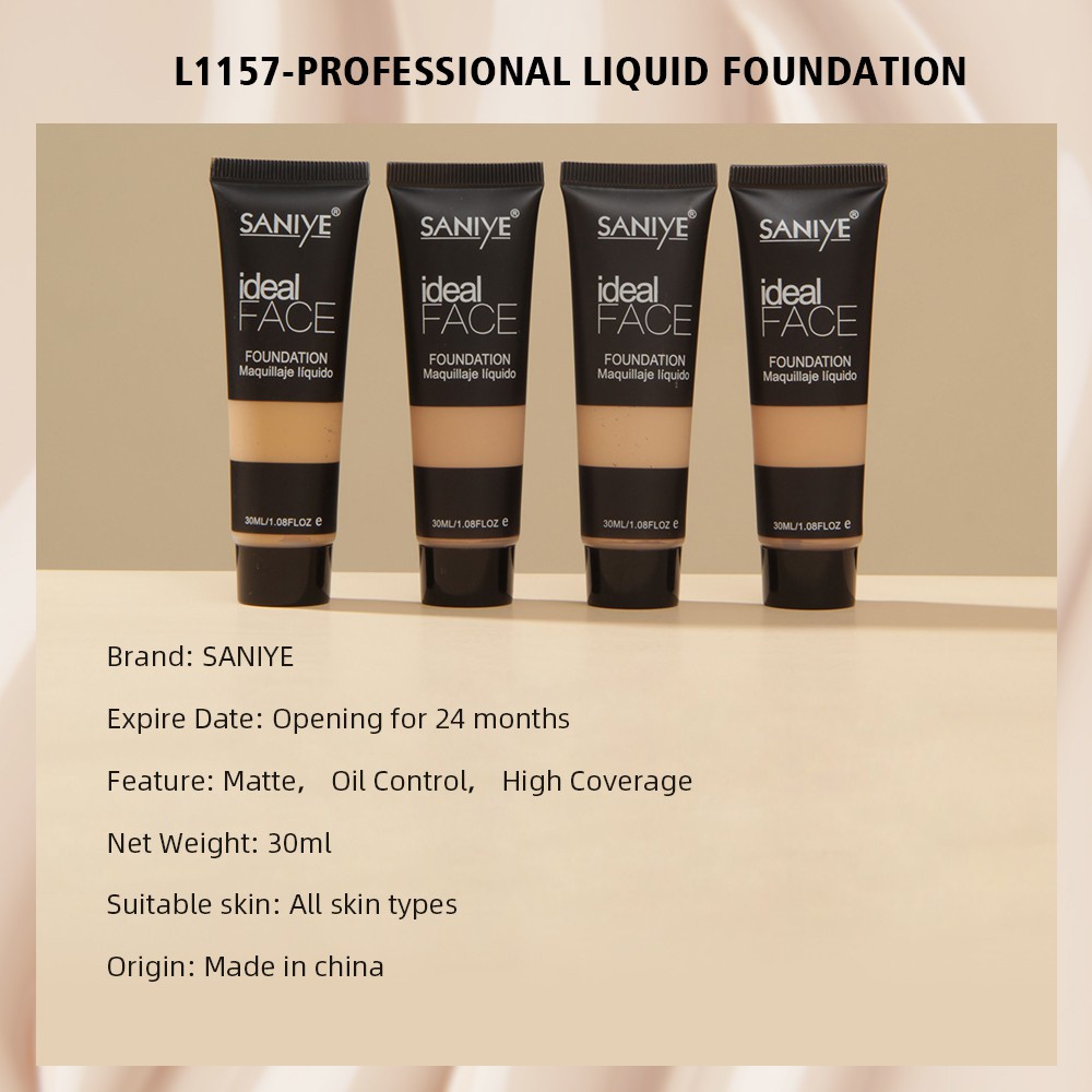 ❤ MEMEY ❤ SANIYE Ideal Face Liquid Foundation R1157 ✔️BPOM