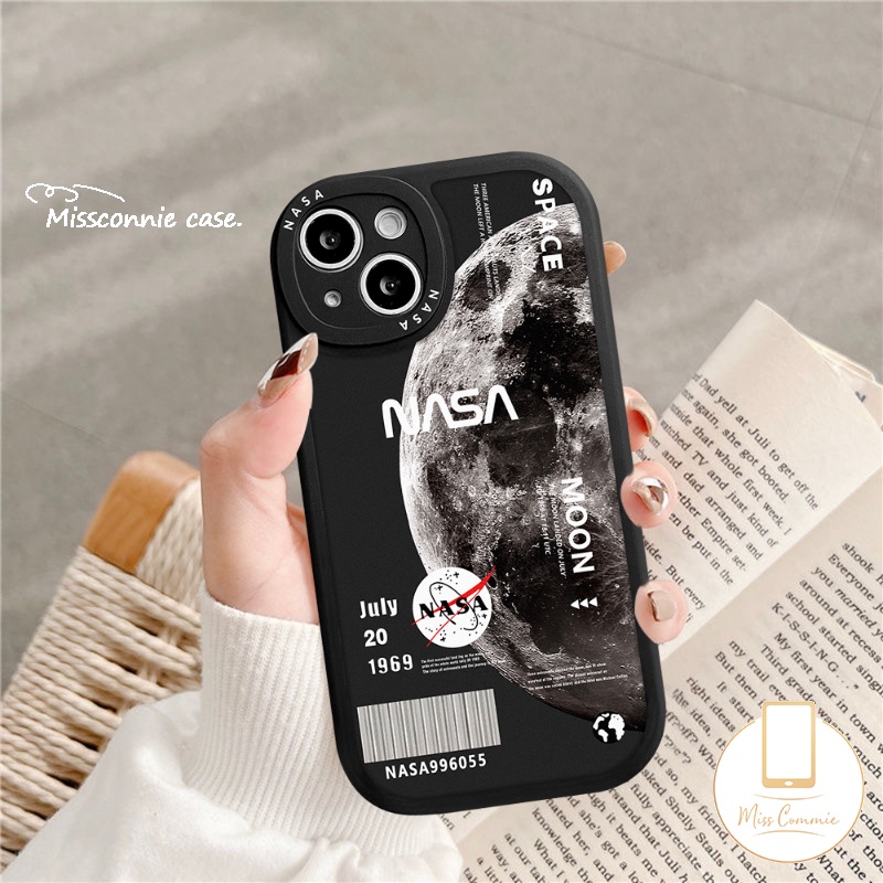 IPHONE Casing Ponsel NASA Merek Fashion Kompatibel Untuk Iphone7 8 6 6s Plus 11 13 12 14 Pro MAX XR X XS Max14 Plus Se2020 Astronot Lembut TPU Kembali Shockproof Cover