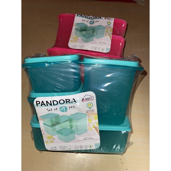 tempat penyimpanan makanan tempat nasi dll pandora set of 4 biggy home