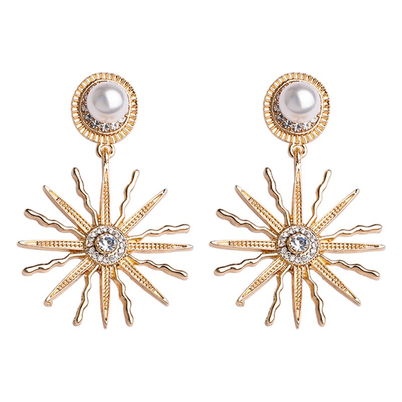 Anting Fashion Klip Telinga Mutiara Gaya Korea Anting Mode Retro High-End Ladies Earrings