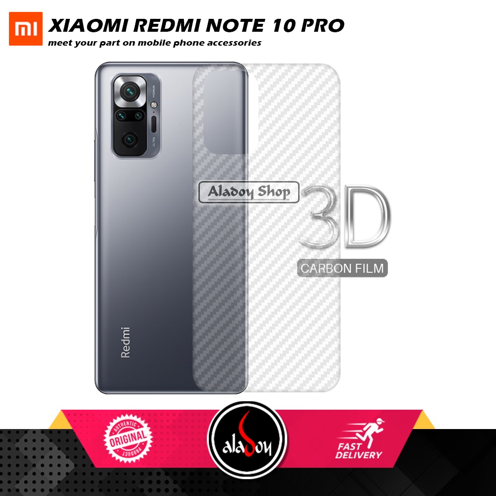 Paket 3IN1 Tempered Glass Layar Matte Anti Glare XIAOMI REDMI NOTE 10 PRO Free Tempered Glass Camera dan Skin Carbon