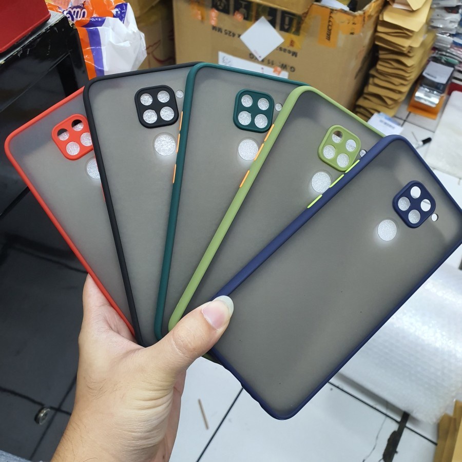 Xiaomi Redmi Note 9 / Note 9 Pro Case Dove Matte Transparan Fuze Macaron Softcase - Hitam, Redmi Note 9