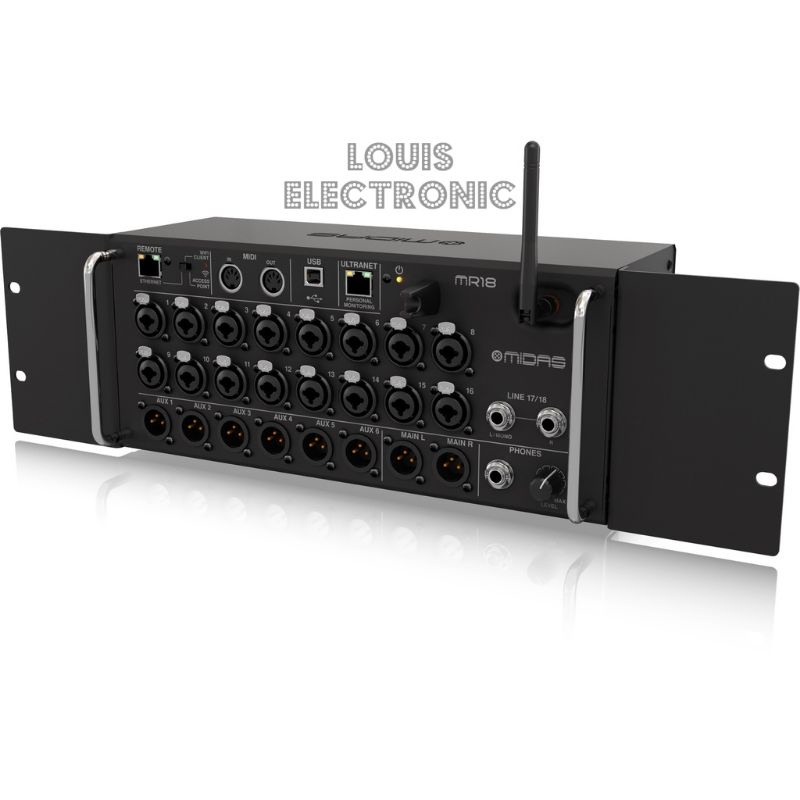 Mixer Digital MIDAS MR18 MR 18 Rackmount Digital Mixer For Android - IOS
