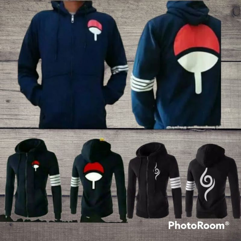 JAKET SWEATER HOODIE ANAK COSPLAY PRIA WANITA UCHIHA ITACHI UCHIHA SASUKE ANBU KAKASHI STRIP MURAH K