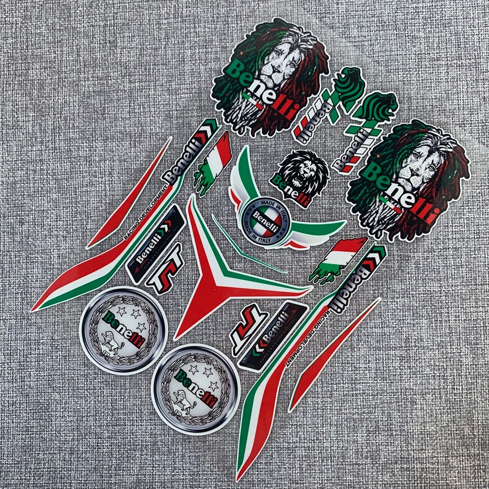 Benelli Stiker Set Sepeda Motor Stiker Reflektif / Laser Emblem Fairing Tangki Bahan Bakar Tangki Bahan Bakar Aksesoris Decal Modifikasi Tubuh Untuk 152 200 EVO