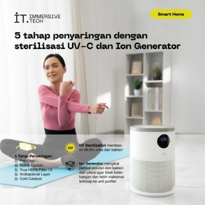 IT Smart Air Purifier S280 - Penyaring/Pembersih Udara - Garansi Resmi