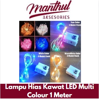Lampu Hias Kawat LED / Lampu LED Tumblr/String Light LED(Free Baterai) -  1 Meter