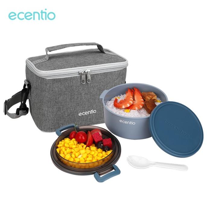 ecentio kotak makan tempat makan lunch box set tas bekal set lunch bag