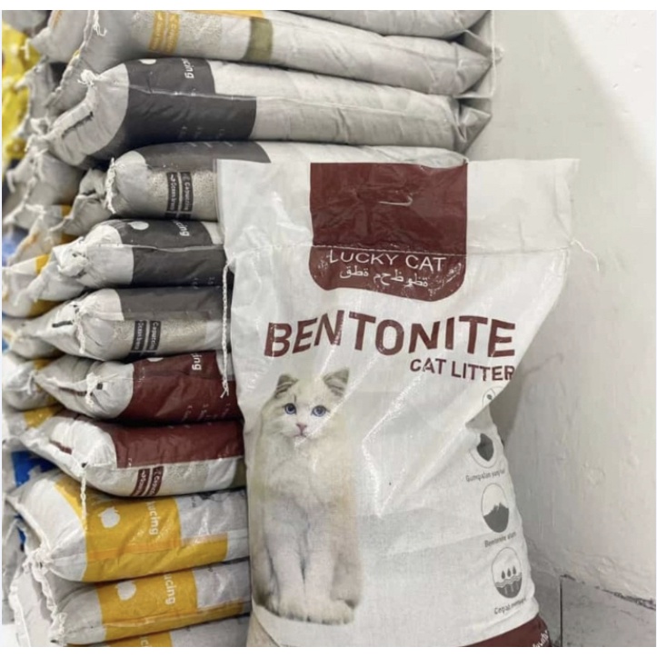 Pasir Kucing Lucky Cat 10L Liter Bentonite Cat Litter Gumpal
