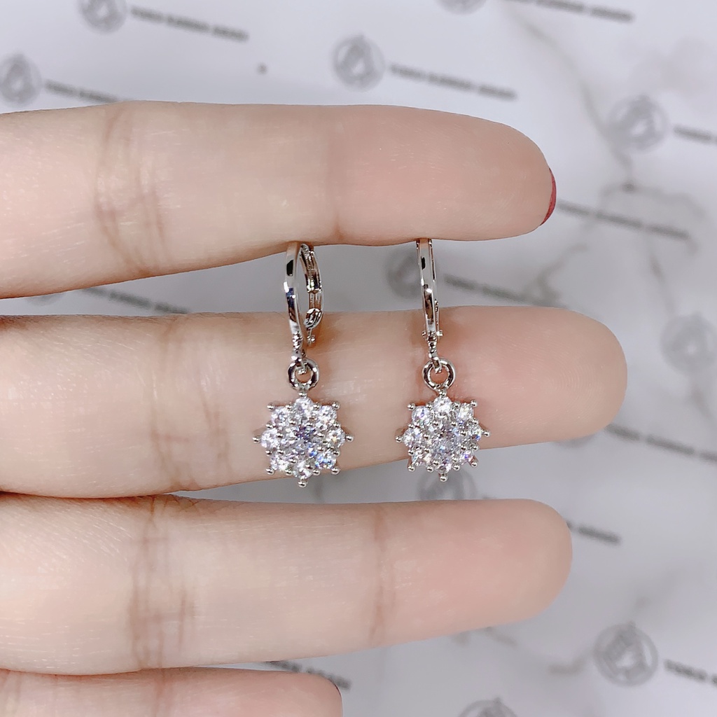 Anting Xuping Silver Perhiasan Fashion Wanita Model Permata Mahkota Lingkar *44