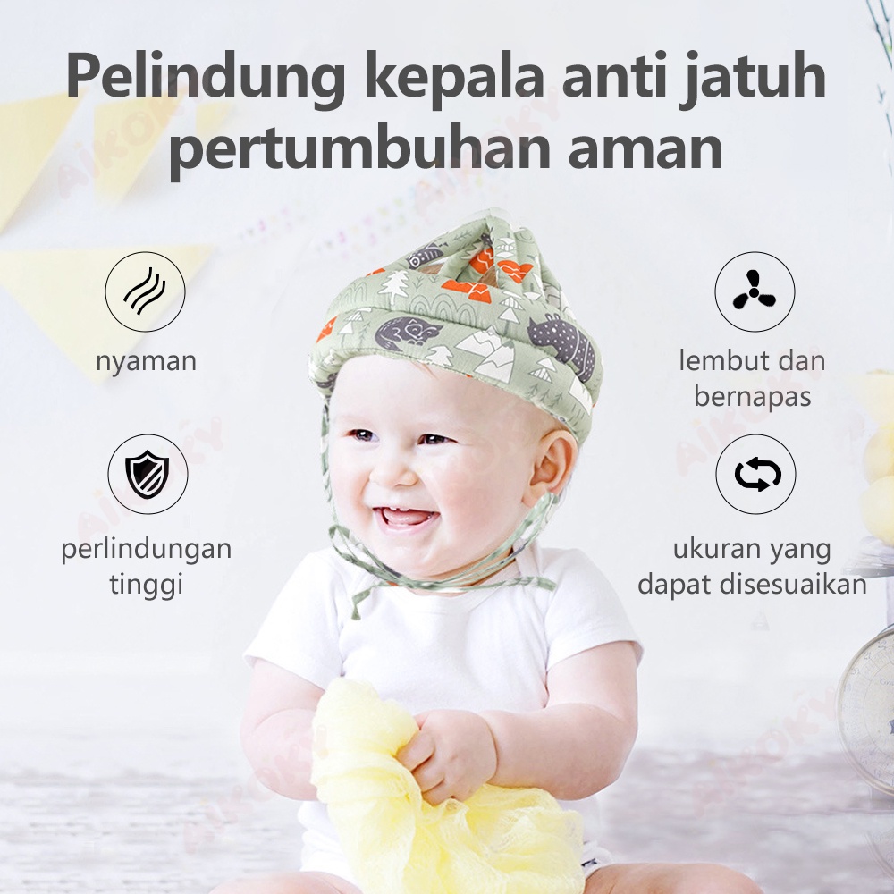 AIKOKY Topi Helm Pelindung Kepala Bayi/Baby Head Protector/Bayi Balita Anti Fall Cap