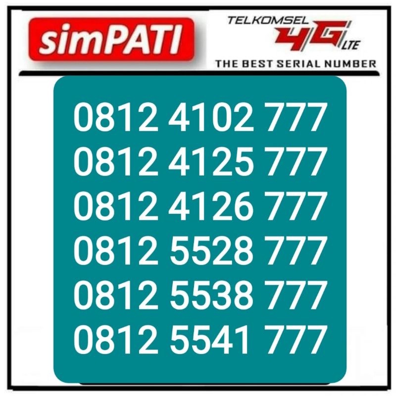 NOMER NOMOR CANTIK SIMPATI 11 DIGIT TRIPLE 777 BELAKANG,