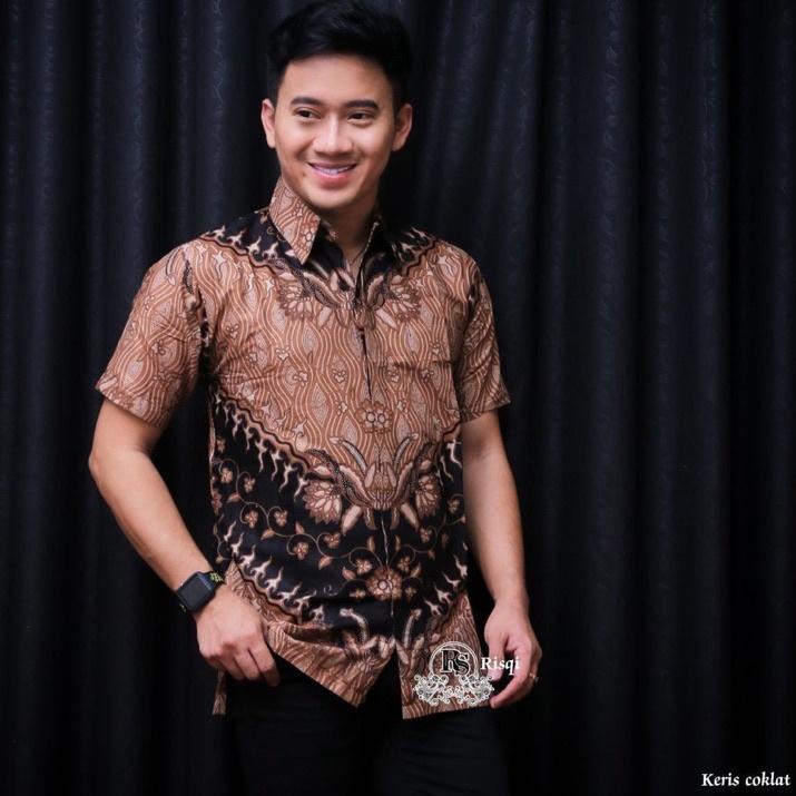 Recomend ! Kemeja Batik pria Lengan Pendek batik Pekalongan Atasan Pria Modern Batik Katun Baju Bati