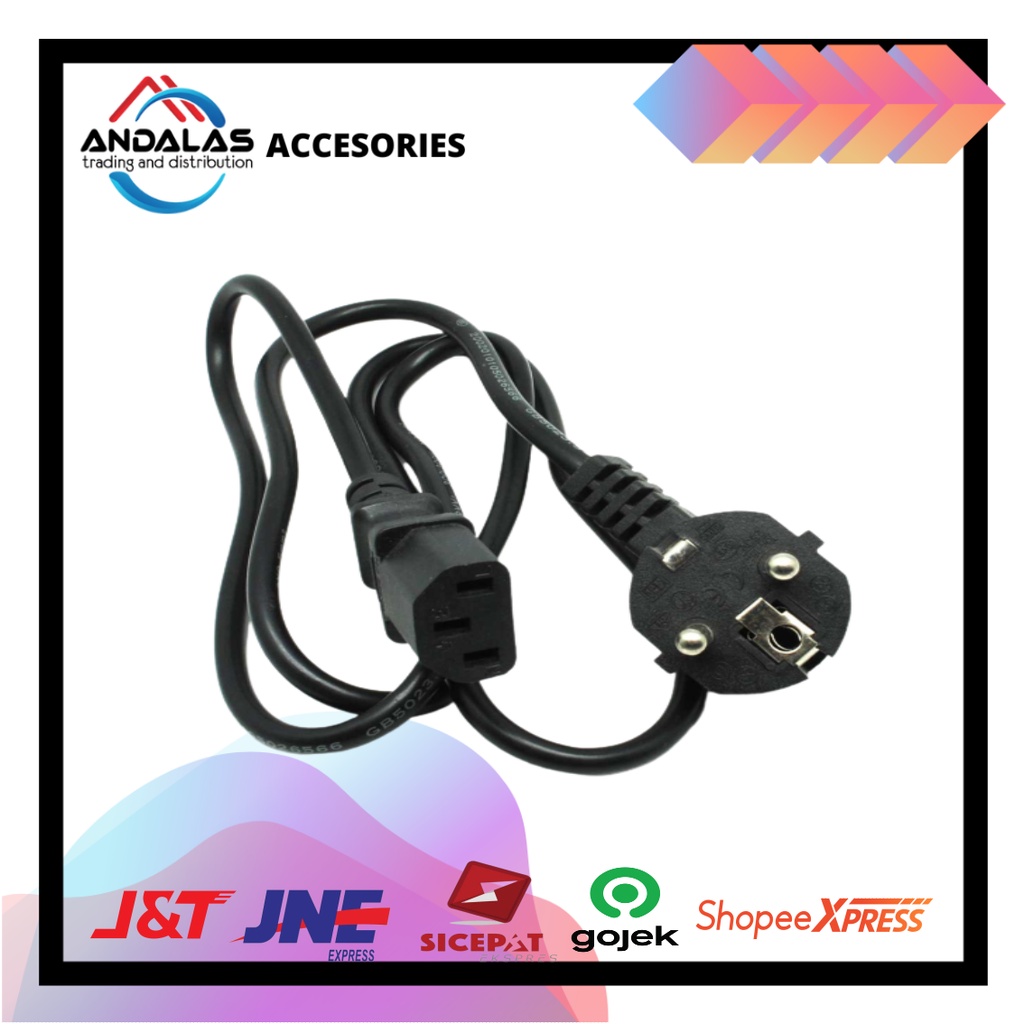 Kabel Power AC Cord Panjang 1m