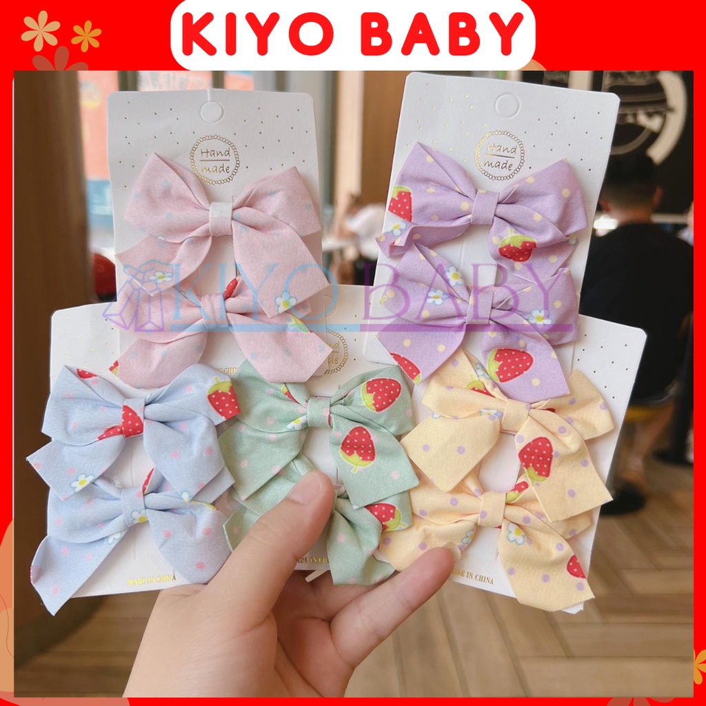 P-058 | JEPIT RAMBUT PITA  ANAK SET 2 PCS MOTIF STRAWBERRY LUCU/JEPITAN RAMBUT ANAK STRAWBERRY/JEPIT