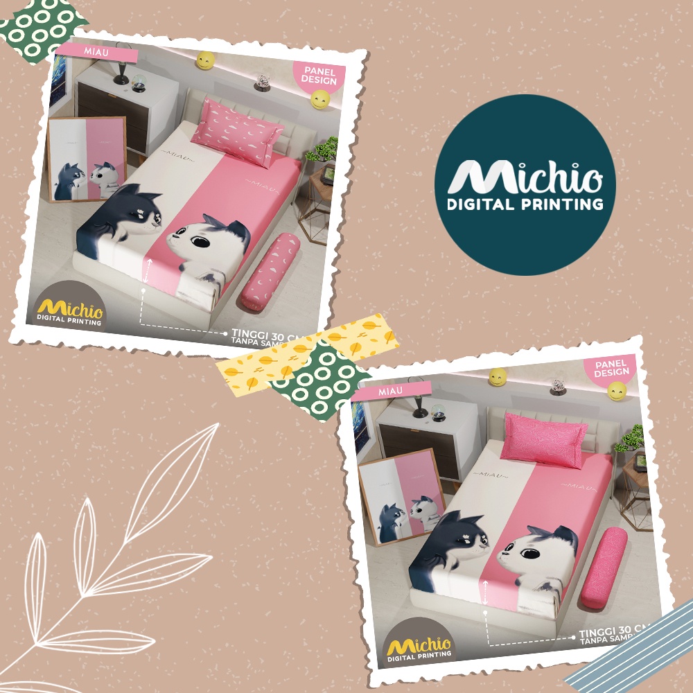 Michio Digital Printing Sprei Uk 120 T 30 - Miau