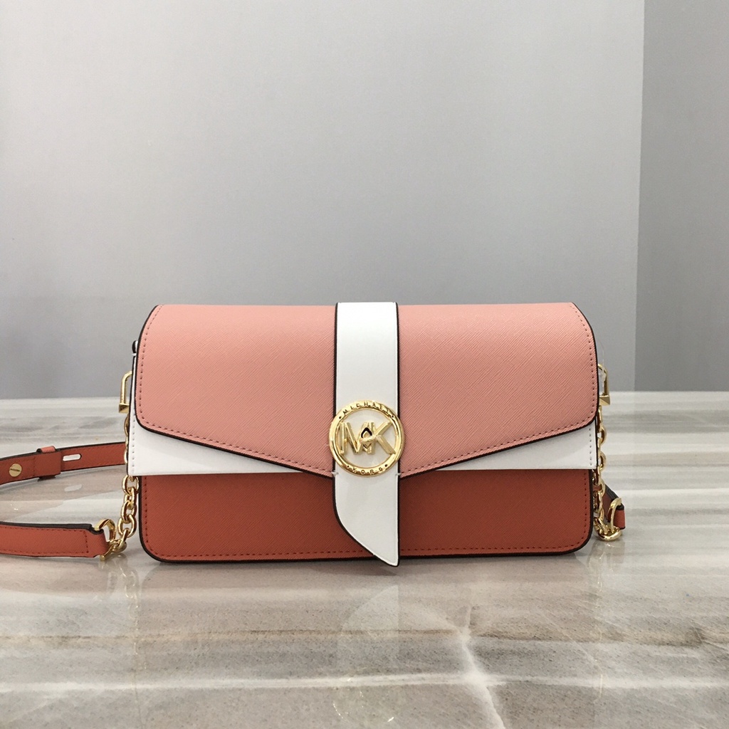 [Instant/Same Day]M-K 81668 MICHAEL KORS Greenwich Old Flower Crossbody Bag One Shoulder Bag Chain Bag